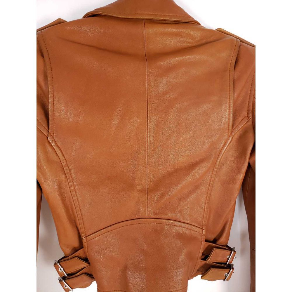 IRO Ashville Leather Moto Biker Buckle Crop Jacket - Picture 7 of 8